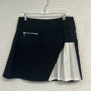 GG Blue Black White Peekaboo Skort Golf Pickleball Tennis Sport Skirt Women's L